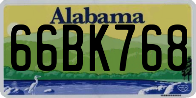 AL license plate 66BK768