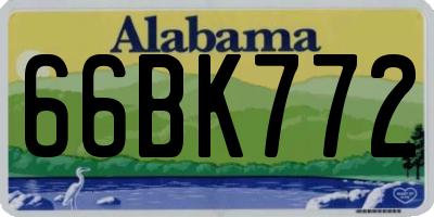 AL license plate 66BK772