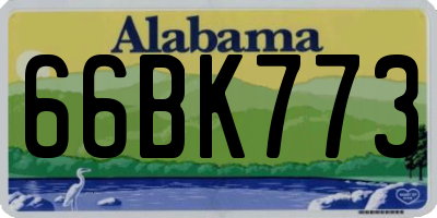 AL license plate 66BK773