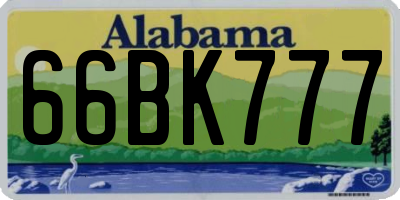 AL license plate 66BK777