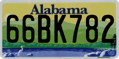 AL license plate 66BK782