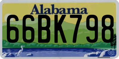 AL license plate 66BK798