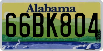 AL license plate 66BK804