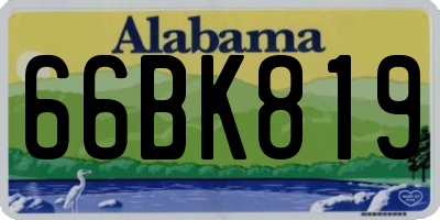 AL license plate 66BK819