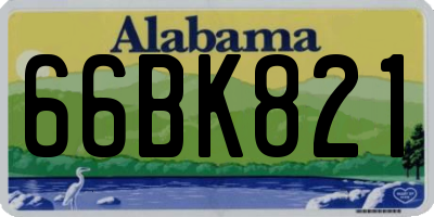 AL license plate 66BK821