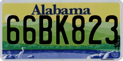AL license plate 66BK823