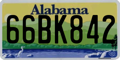 AL license plate 66BK842