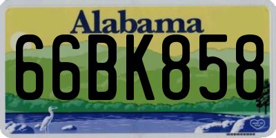 AL license plate 66BK858