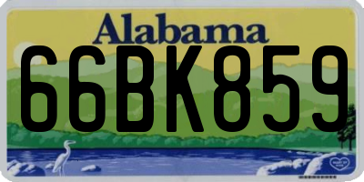 AL license plate 66BK859