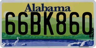 AL license plate 66BK860