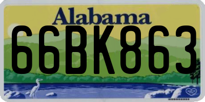AL license plate 66BK863
