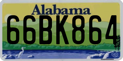 AL license plate 66BK864