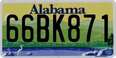 AL license plate 66BK871