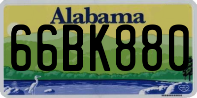 AL license plate 66BK880