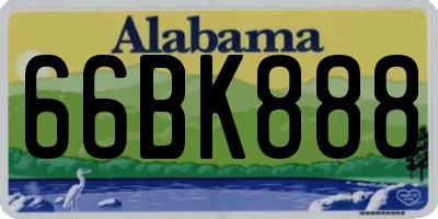 AL license plate 66BK888