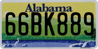 AL license plate 66BK889