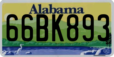 AL license plate 66BK893