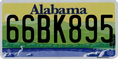 AL license plate 66BK895