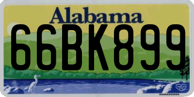AL license plate 66BK899