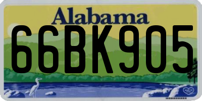 AL license plate 66BK905