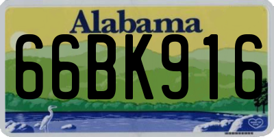 AL license plate 66BK916