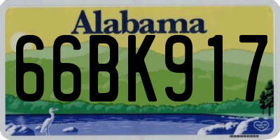 AL license plate 66BK917