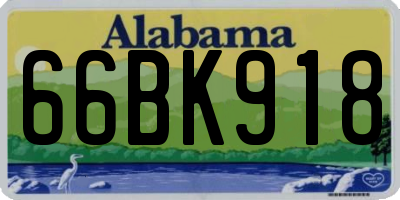 AL license plate 66BK918