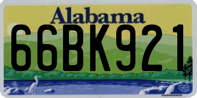 AL license plate 66BK921