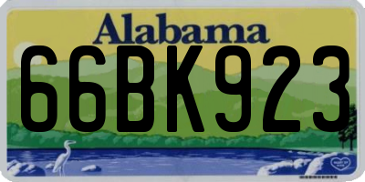AL license plate 66BK923