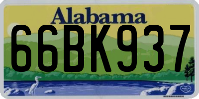 AL license plate 66BK937
