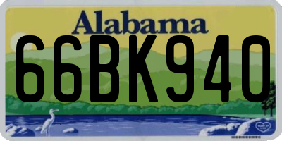 AL license plate 66BK940
