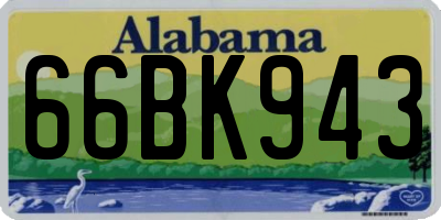 AL license plate 66BK943