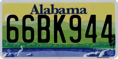 AL license plate 66BK944