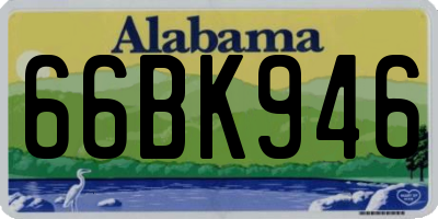 AL license plate 66BK946