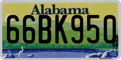 AL license plate 66BK950