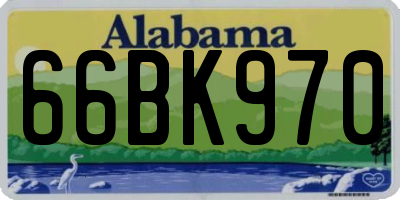 AL license plate 66BK970
