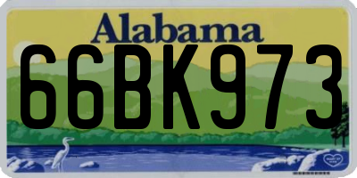 AL license plate 66BK973