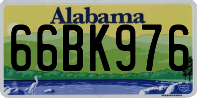 AL license plate 66BK976