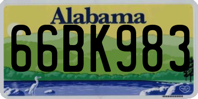 AL license plate 66BK983