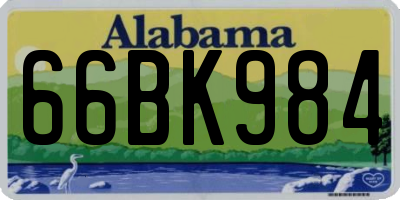 AL license plate 66BK984
