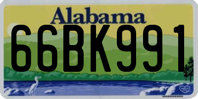AL license plate 66BK991