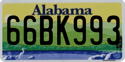 AL license plate 66BK993