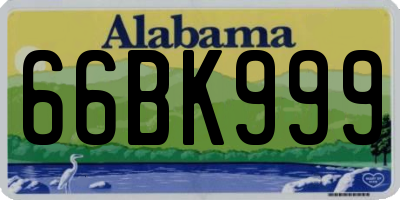 AL license plate 66BK999