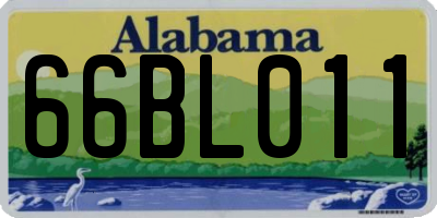 AL license plate 66BL011