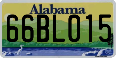 AL license plate 66BL015