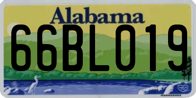 AL license plate 66BL019