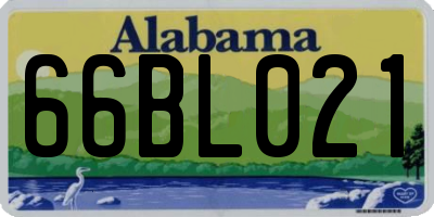 AL license plate 66BL021