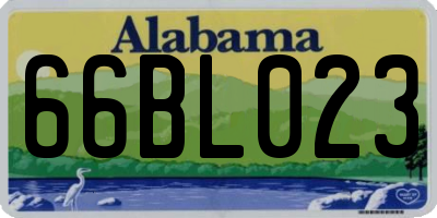 AL license plate 66BL023