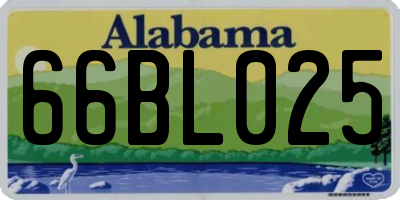 AL license plate 66BL025