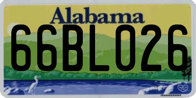 AL license plate 66BL026